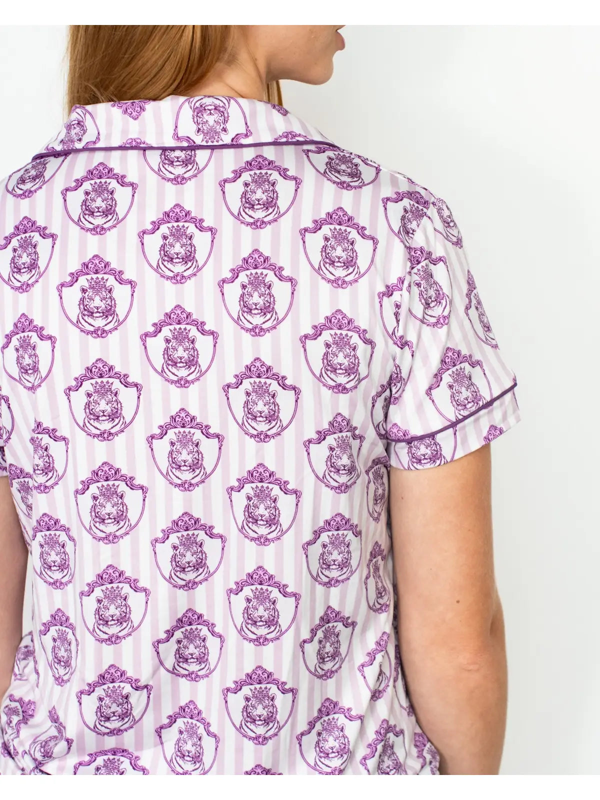 Women's Button Up Gilded Short Sleeve Sleep Shirt