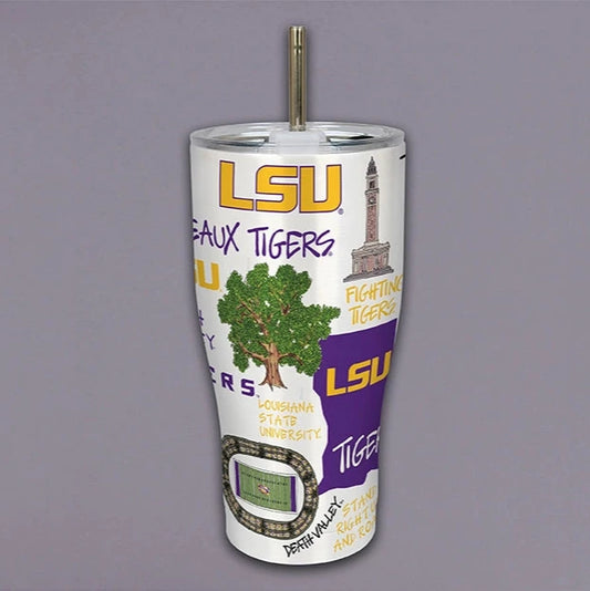 LSU Tigers Icon Metal Tumbler