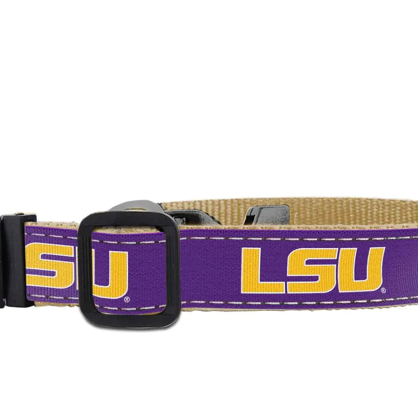 LSU Tigers Dog Collar Adjustable Ribbon Lead