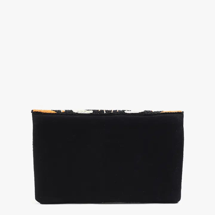 Bag LIvy Beaded Flapover Clutch Crossbody Tiger