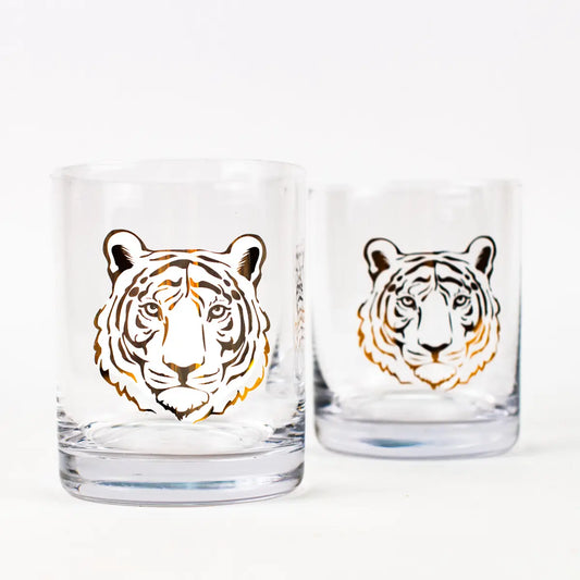 LSU Tigers Glass Rock Set of 2