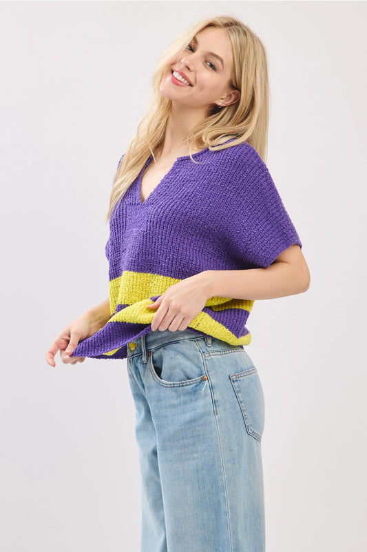 Women's Varsity Knit Sleeveless Sweater