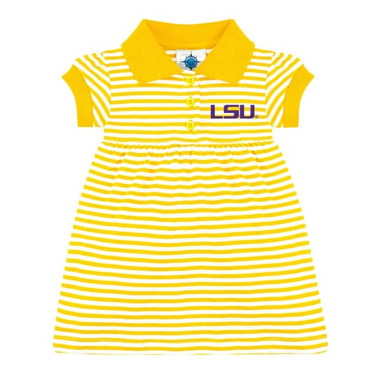 LSU Tigers Infant Dress Striped with Bloomer Set