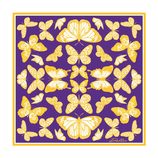 Scarf Mariposa Twilly Purple & Gold