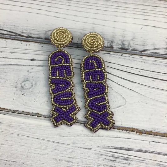 Earrings Beaded Geaux Songlily