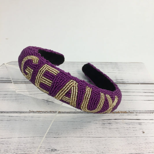 Headband  Purple and Gold Geaux Songlily