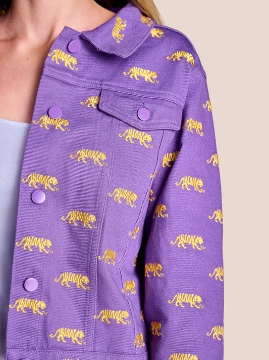 LSU Tigers Women's Tailgate Twill Logo Jacket