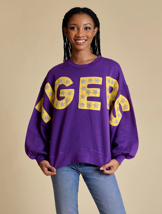 LS Tigers Women's Balloon Sleeve Pullover Sweatshirt