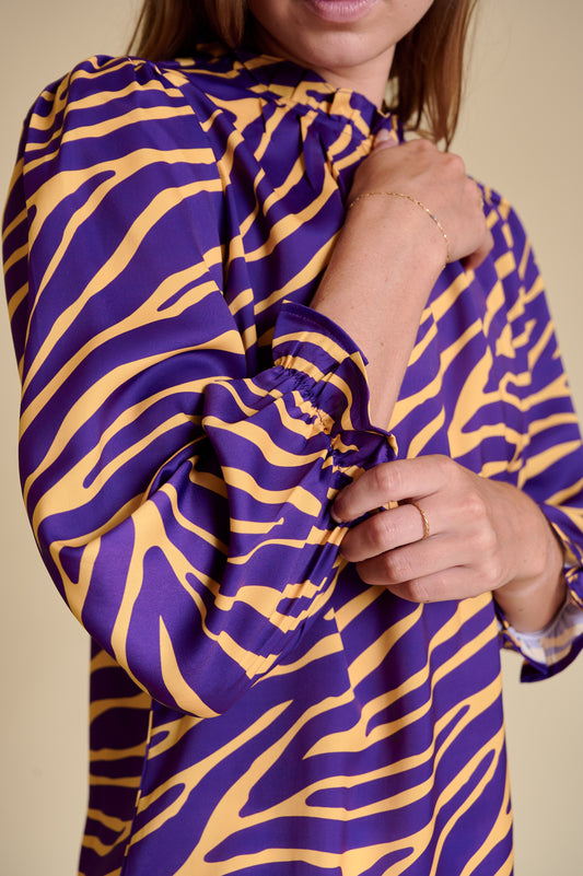 Women's Poly Ruffle 3/4 Sleeve Blouse