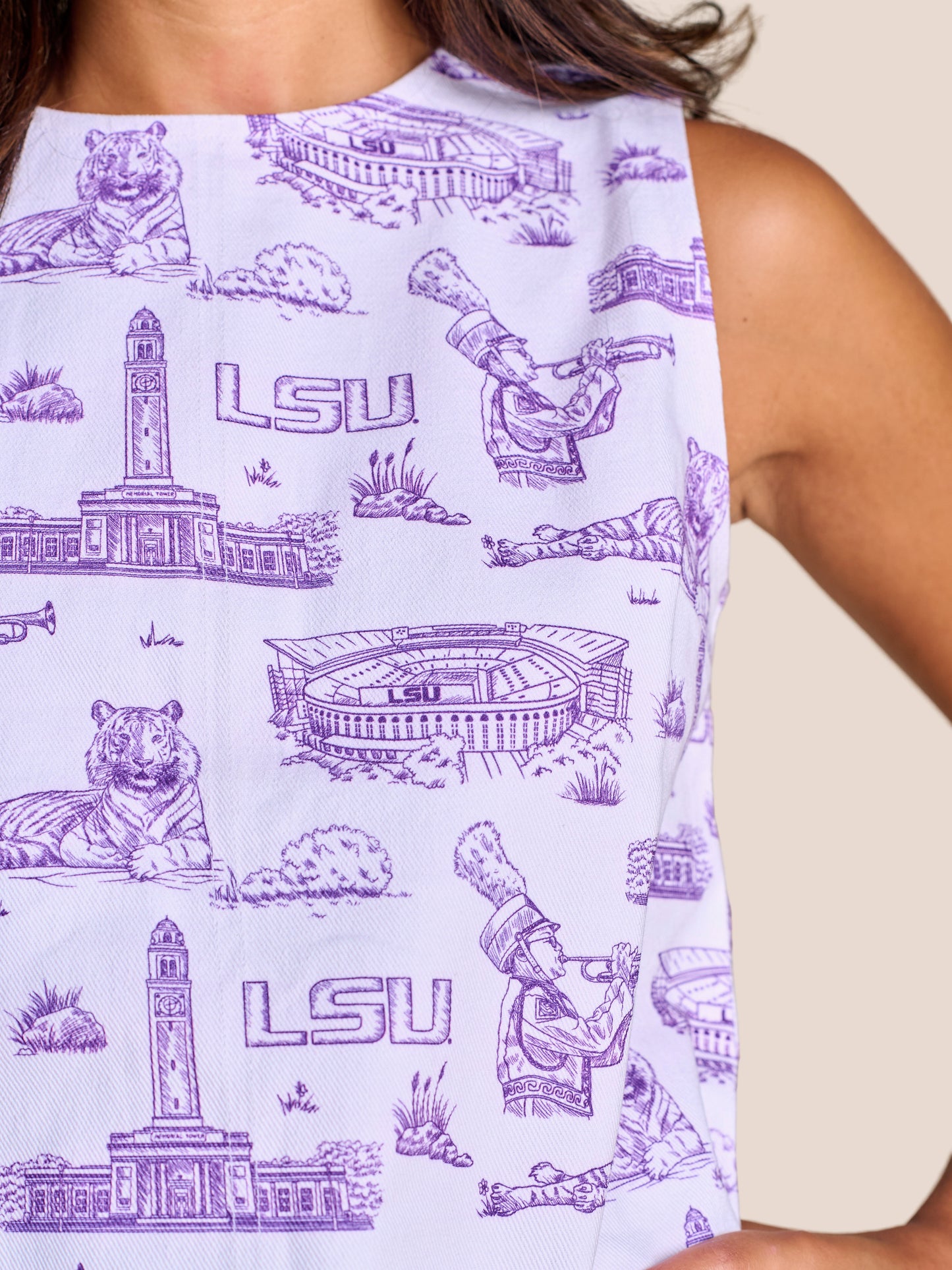 LSU Tigers Women's Team Toile Denim Tank Top