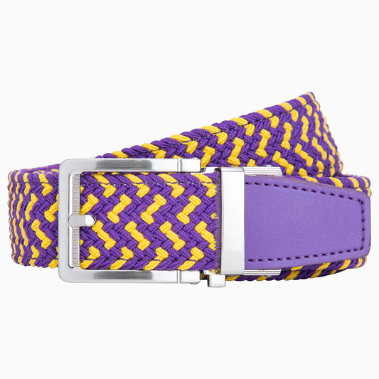 Belt Braided Purple & Gold