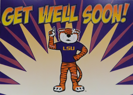 LSU Tigers Get Well Card