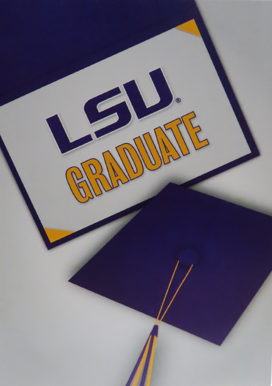 LSU Tigers Graduation Card Tassel Toss