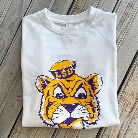 LSU Tigers Unisex Raglan Sailor Mike T-Shirt