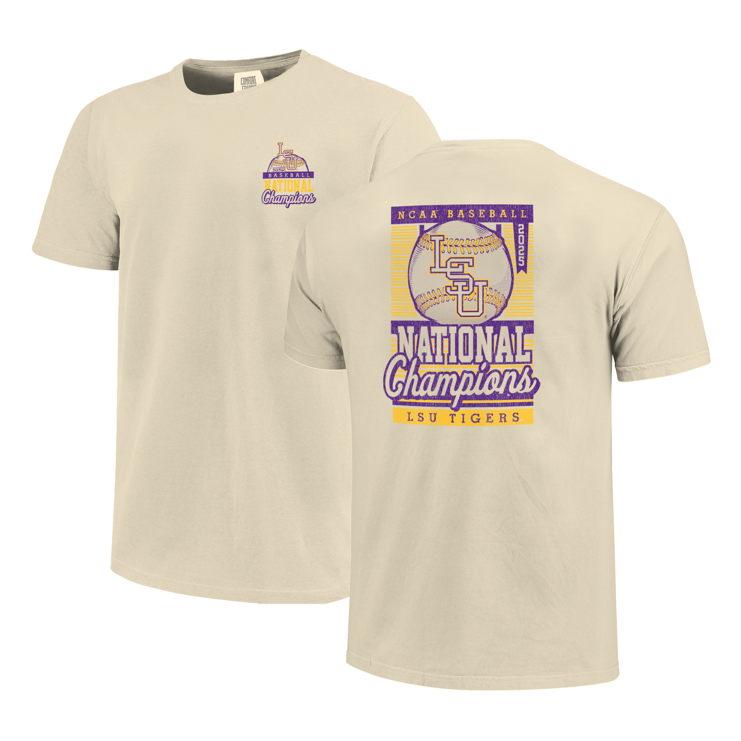 LSU Tigers 2025 CWS National Champions Comfort Colors Tee