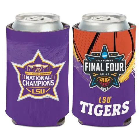 LSU Tigers 2023 Women's Basketball National Champions Can Cooler