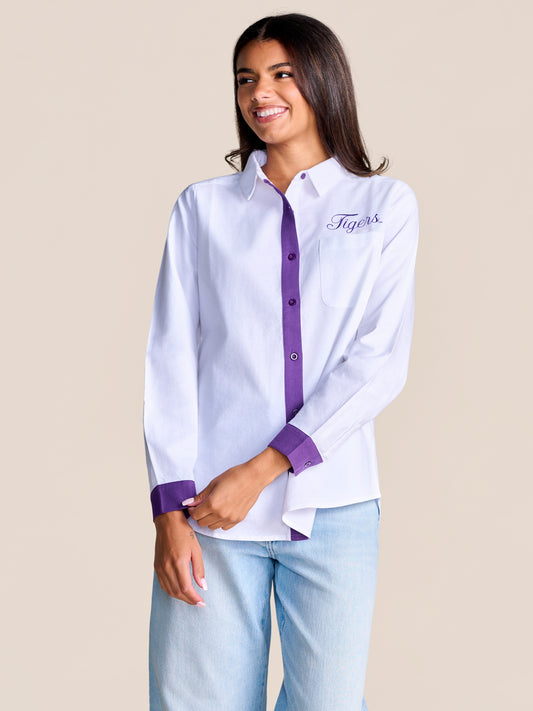 LSU Tigers Women's Honor Roll Oxford Button Down Shirt