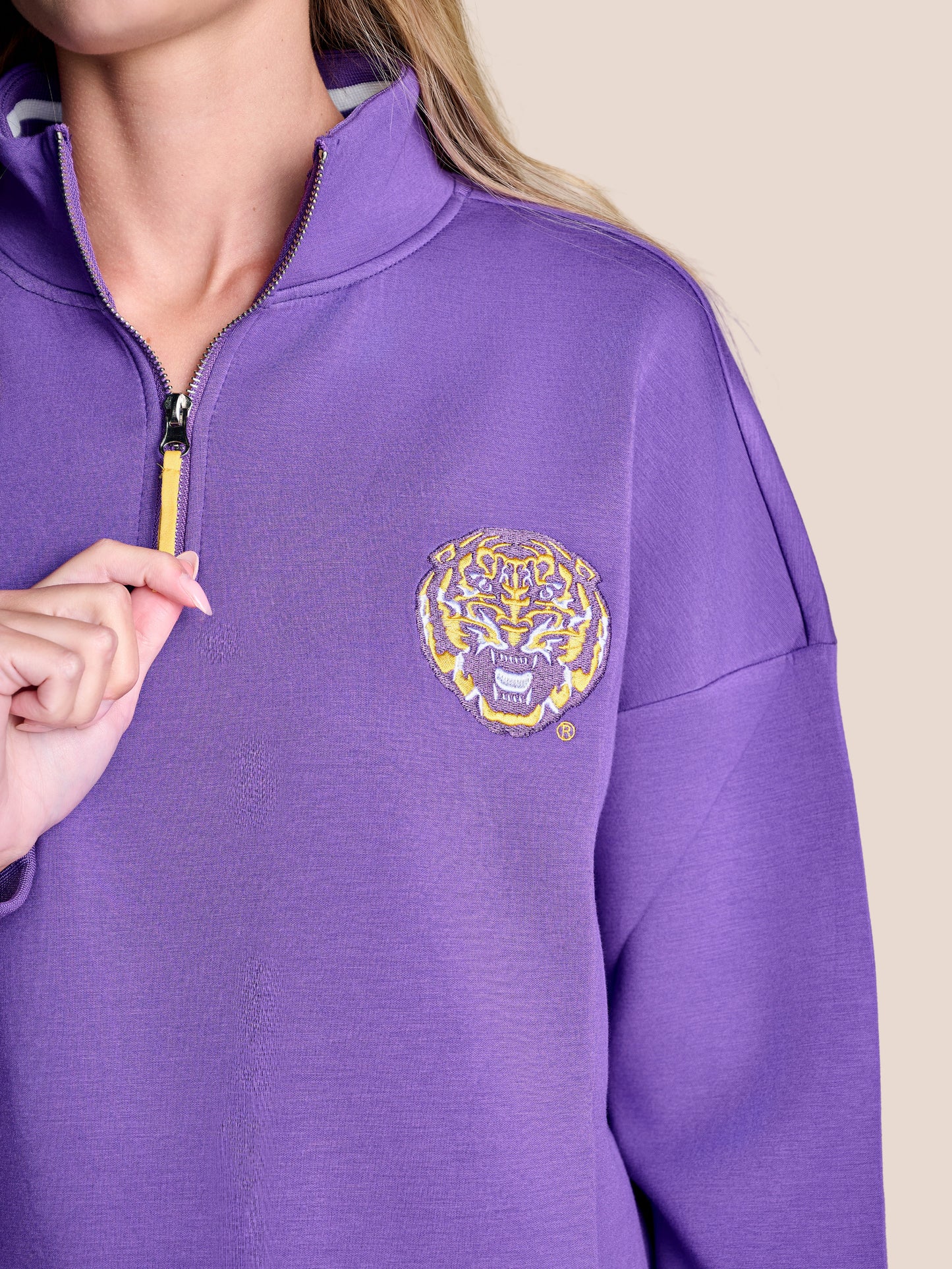 LSU Tigers Women's Campus Quarter Zip Pullover