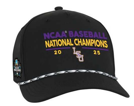 LSU Tigers CWS 2025 National Championship Ahead Alto Black Cap