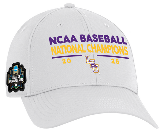 LSU Tigers 2025 CWS National Champions Stratus White Cap