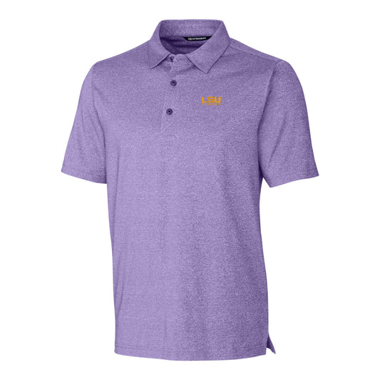 LSU Tigers Men's Polo Cutter & Buck Forge Heathered Stretch