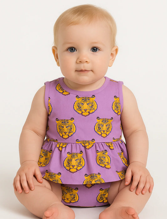 LSU Tigers Poplin Onesie Dress