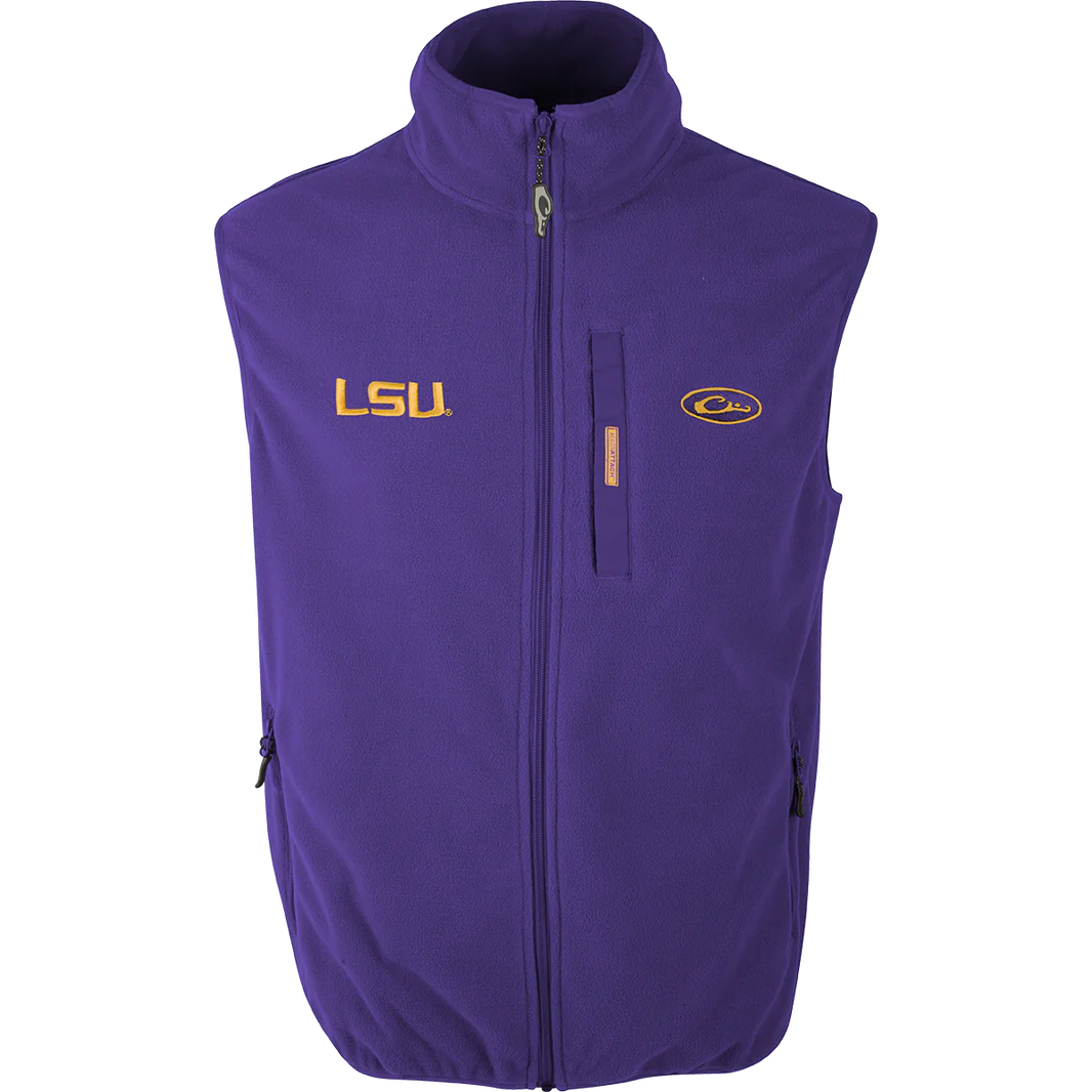 LSU Tigers Vest Purple Camp Fleece