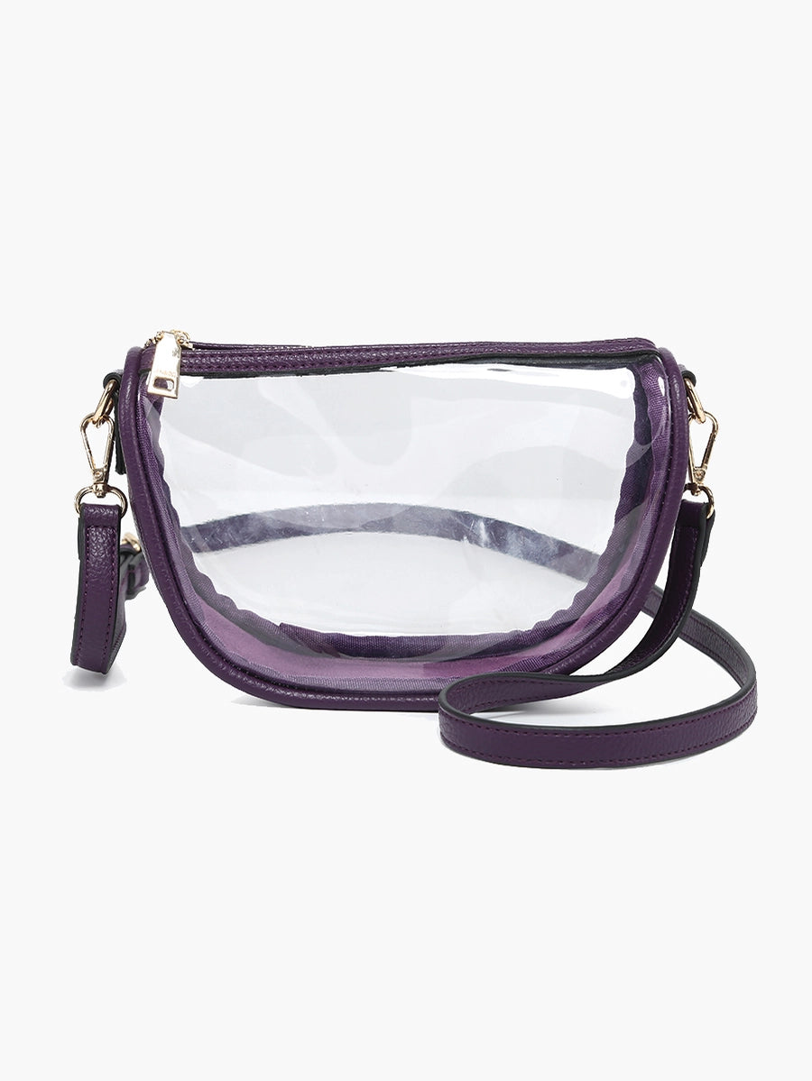 Bag Peyton Clear Banana Crossbody Purple