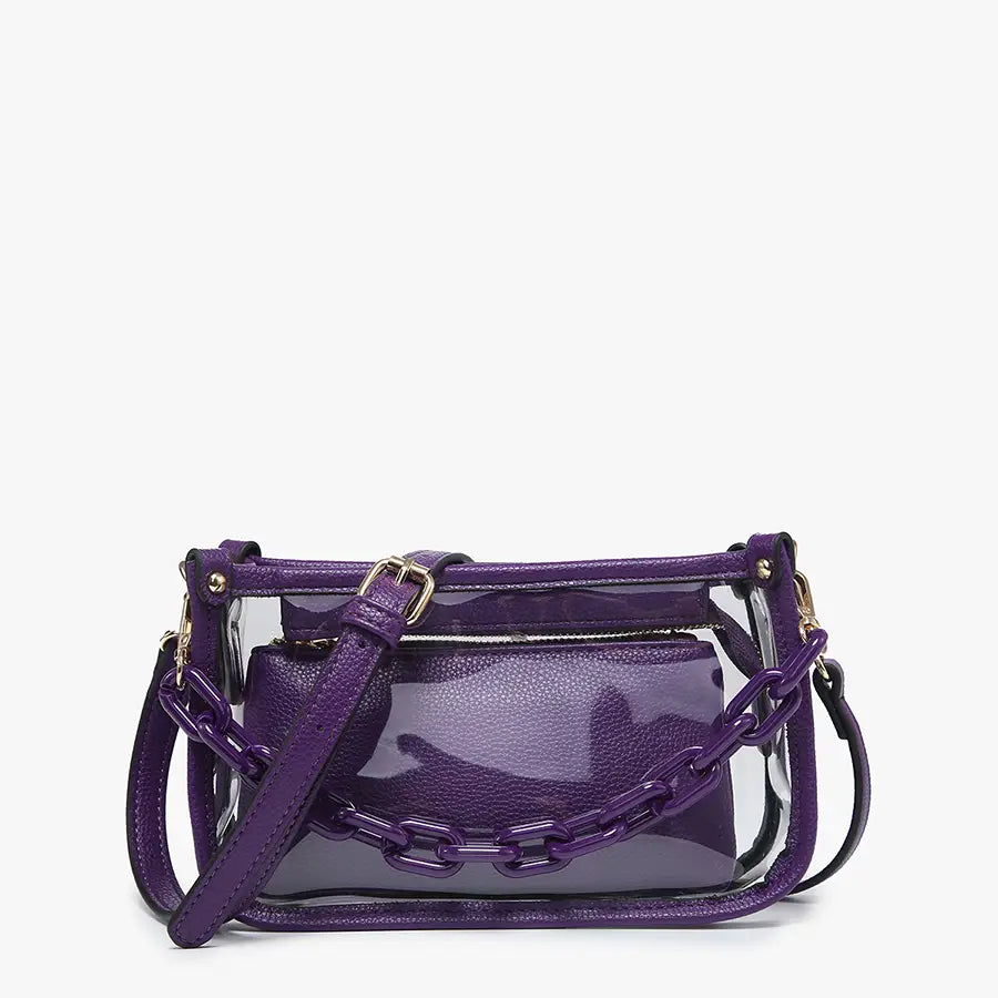 Bag Jessica Clear Crossbody with Chain Jen & Co