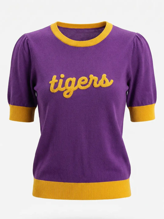 LSU Tigers Women's Short Sleeve Viscose Top