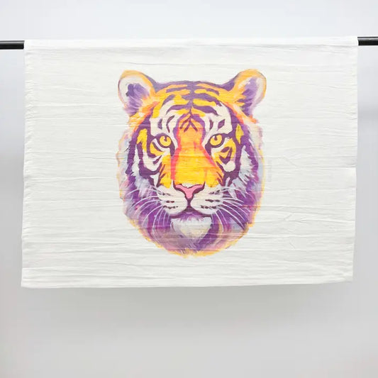 Kitchen Towel Purple & Gold Baton Rouge