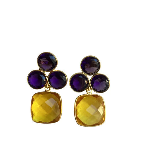 Earrings Seraphina Amethyst Citrine