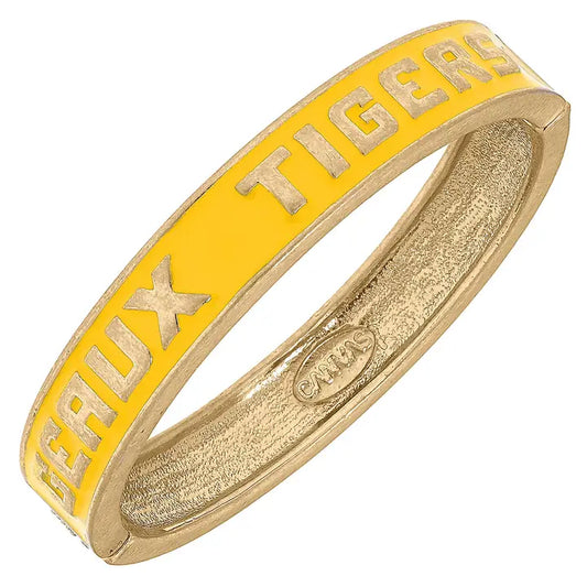 LSU Tigers Bracelet Cuff Yellow Geaux Tigers