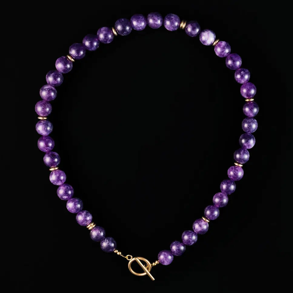 Necklace Rally Beaded Purple