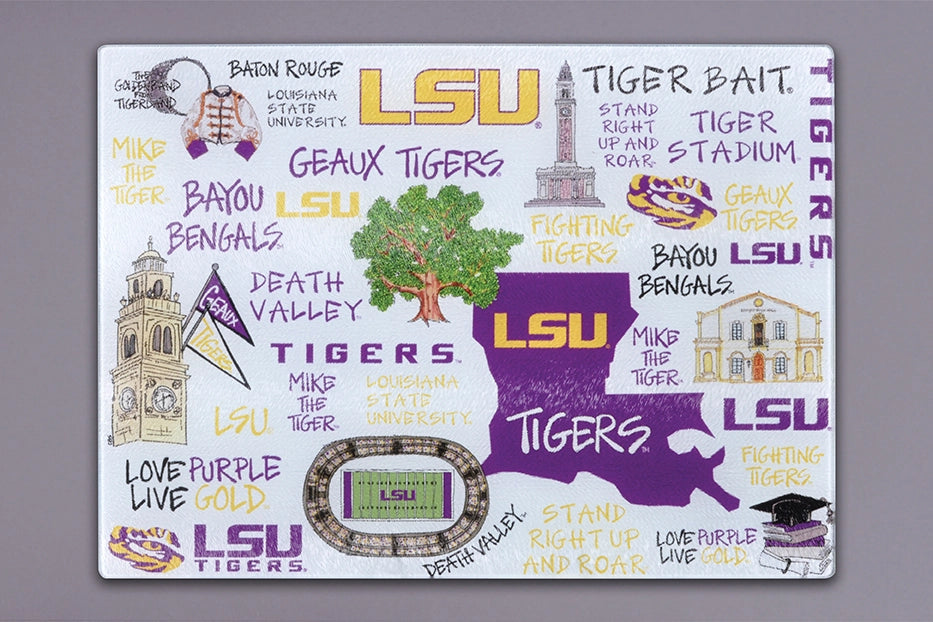 LSU Tigers Tempered Glass Board