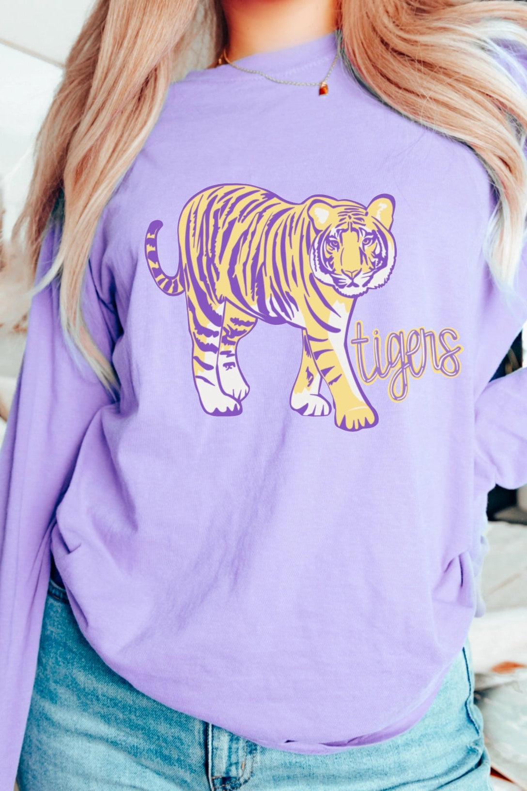 LSU Tigers Graphic Tiger Long-Sleeve T-Shirt