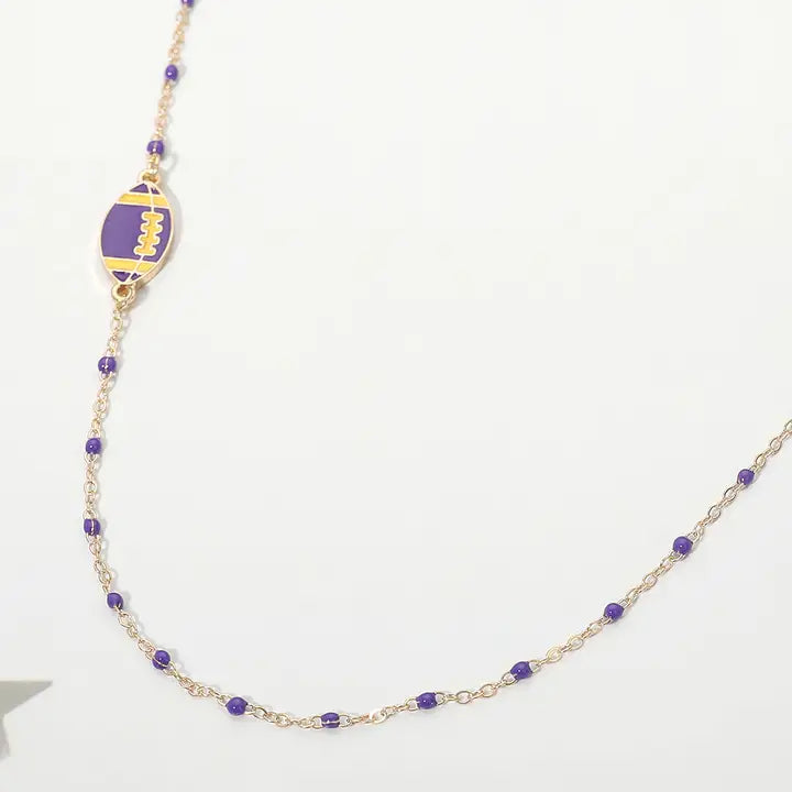 Necklace Gameday Chain Accent Dainty Beaded