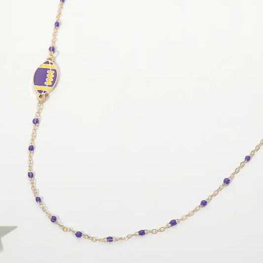 Necklace Gameday Chain Accent Dainty Beaded