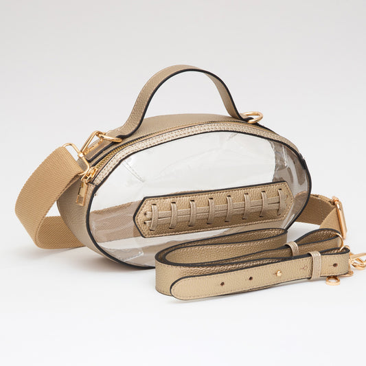 Bag Football Shaped Crossbody Transparent