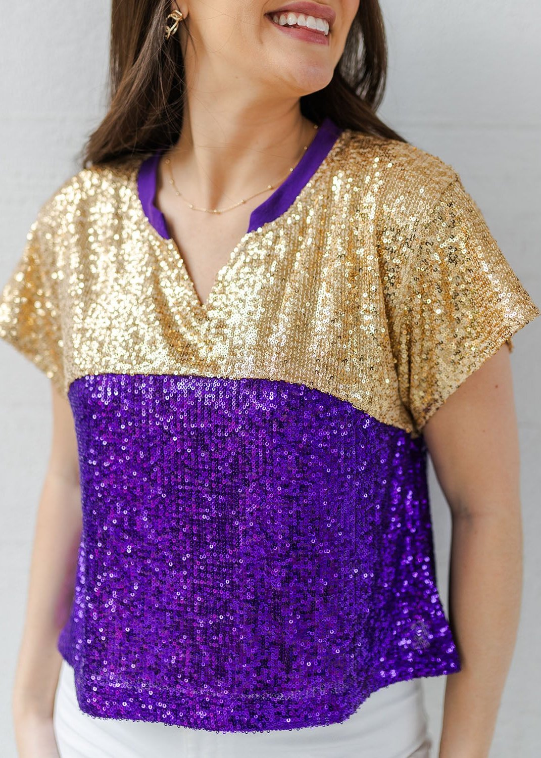 Women's Top Diana FB Purple & Gold