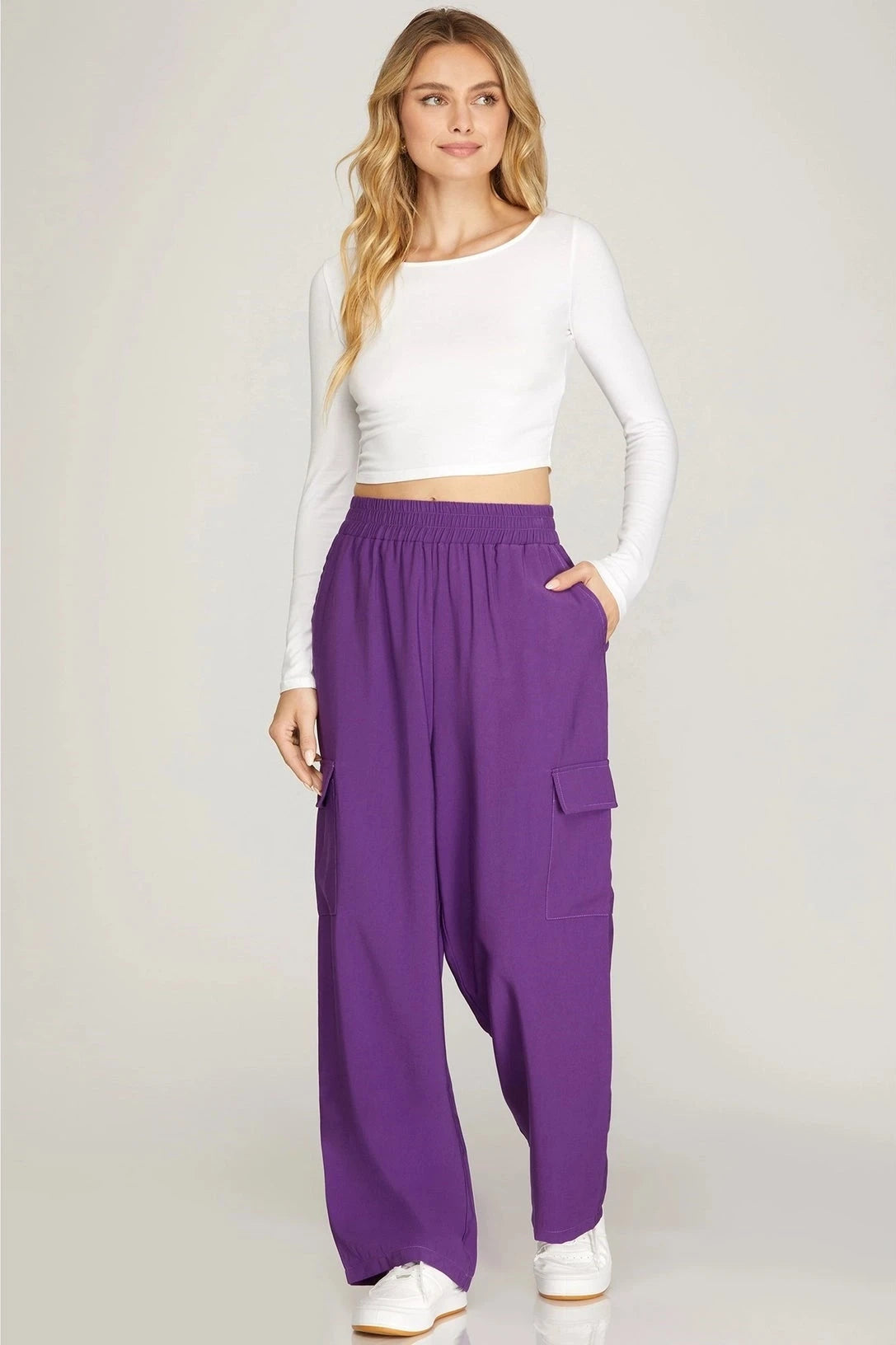 Women's Cargo Purple Pants