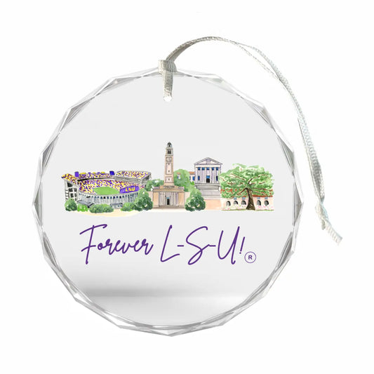 LSU Tigers Glass Ornament Landmarks