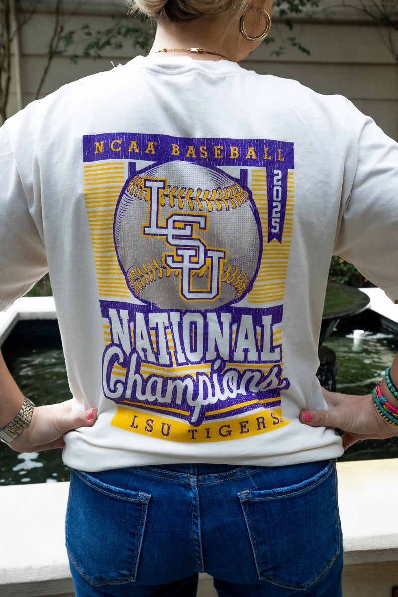 LSU Tigers 2025 CWS National Champions Comfort Colors Tee