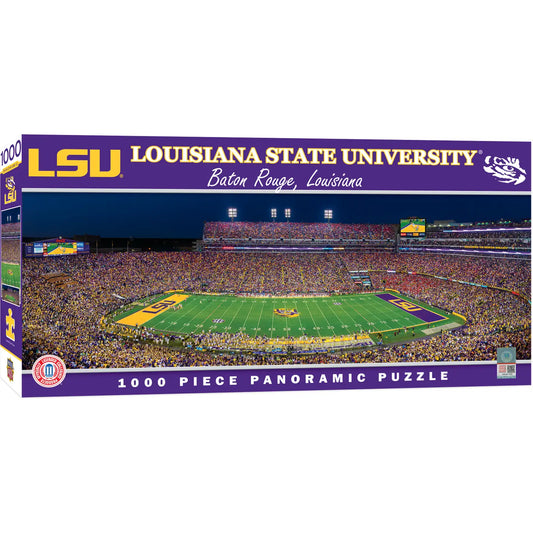 LSU Tigers Panoramic Stadium 1000 Piece Puzzle