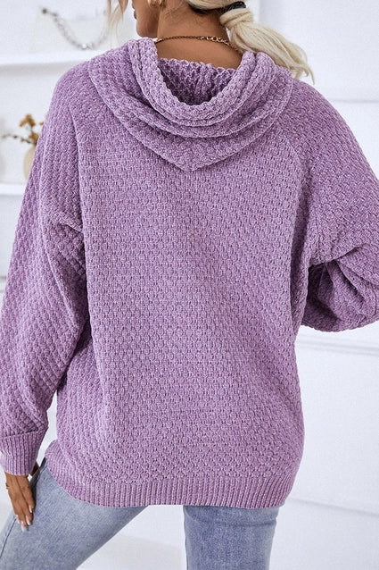 Women's Fisherman Knitted Hoodie Pullover
