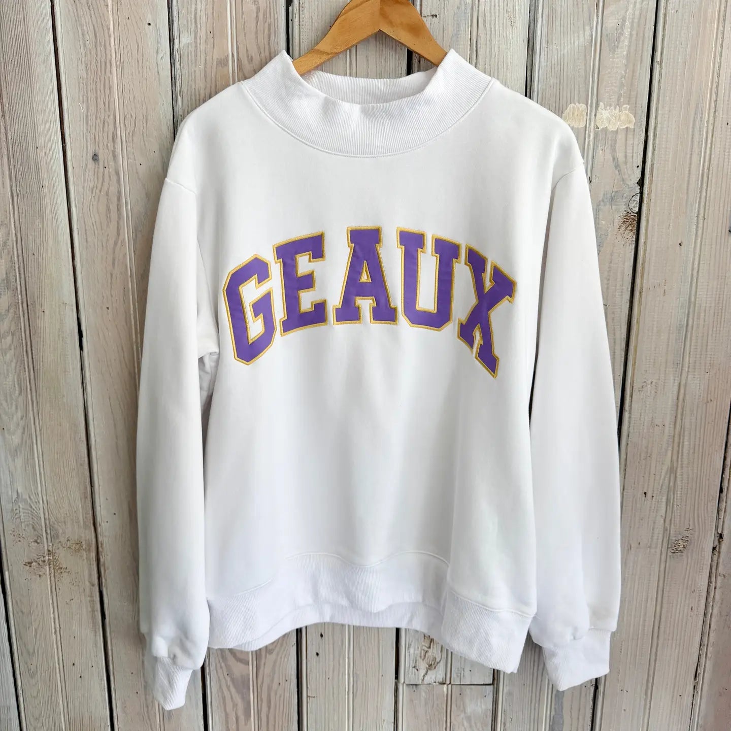LSU Tigers Women's Varsity Mockneck Geaux Sweatshirt