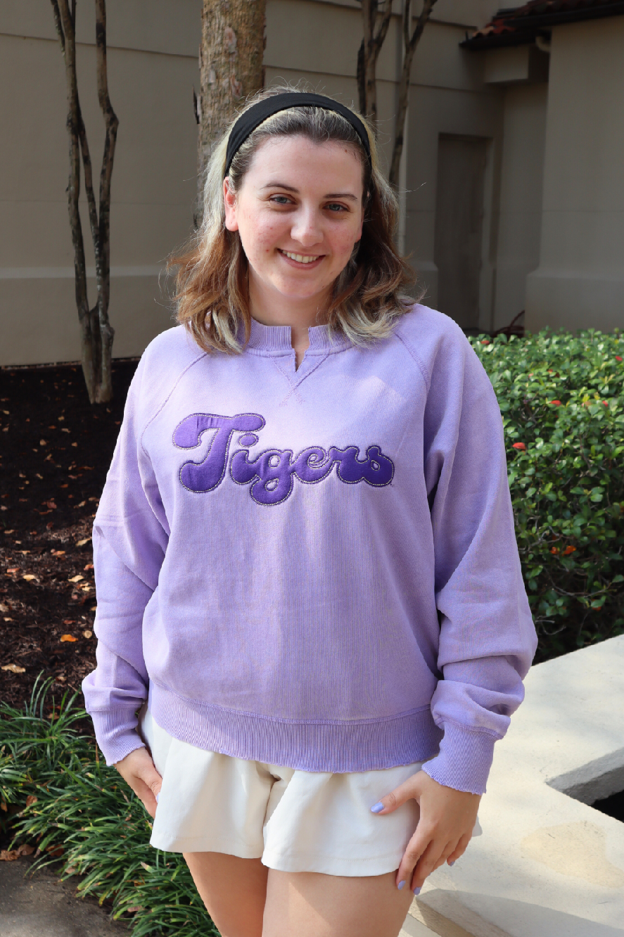 LSU Tigers Women's Sweatshirt Willow Wash