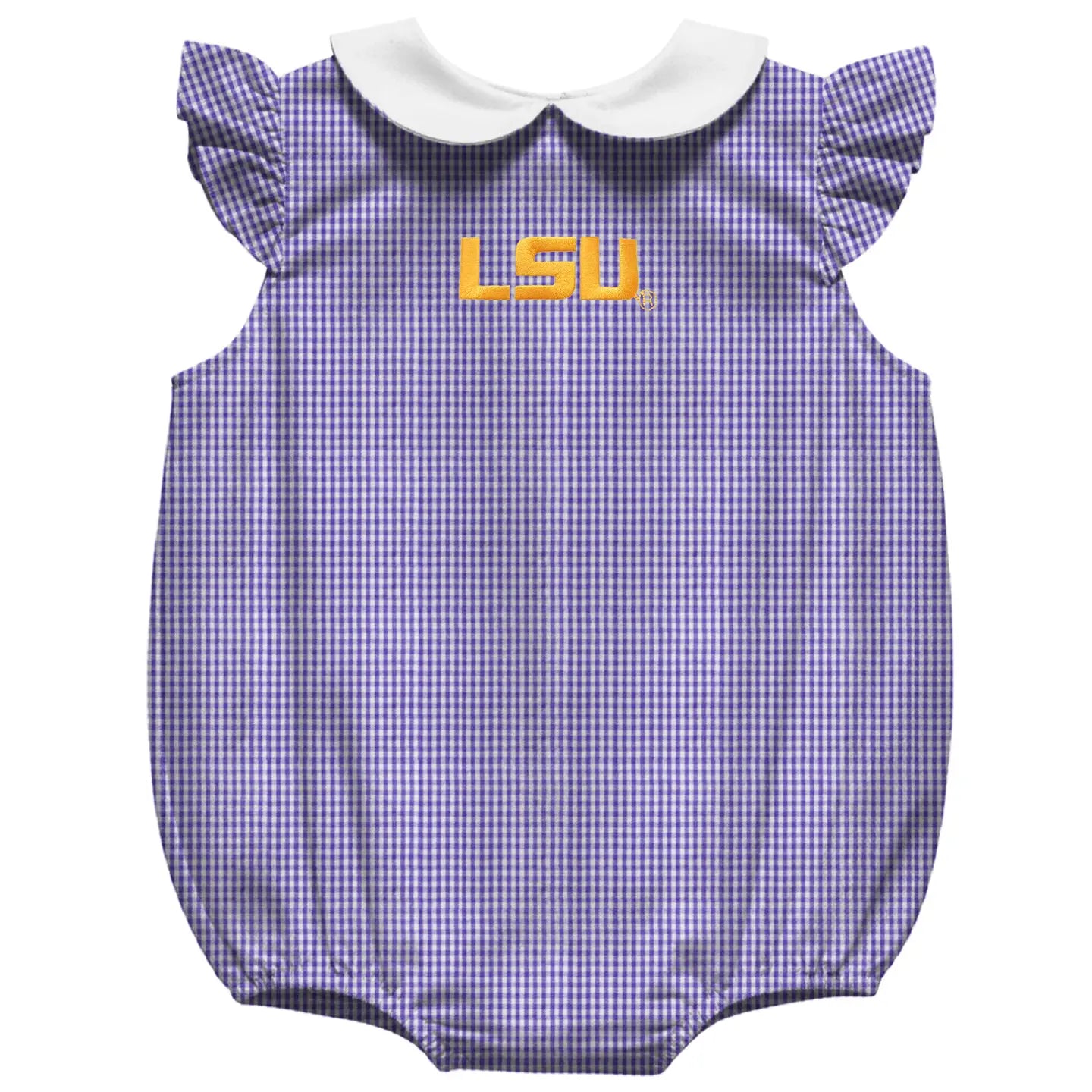 LSU Tigers Baby Bubble Angel Wing Embroidered Purple