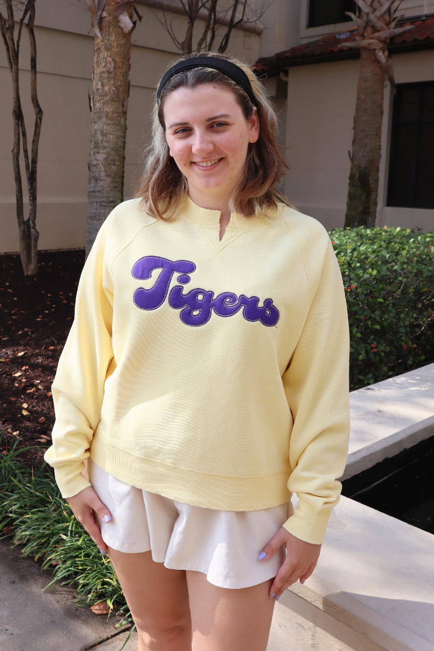 LSU Tigers Women's Sweatshirt Willow Wash