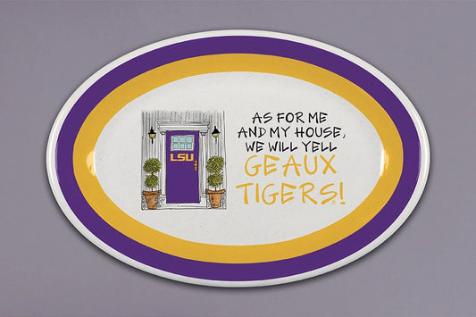 LSU Tigers Platter Oval As For Me